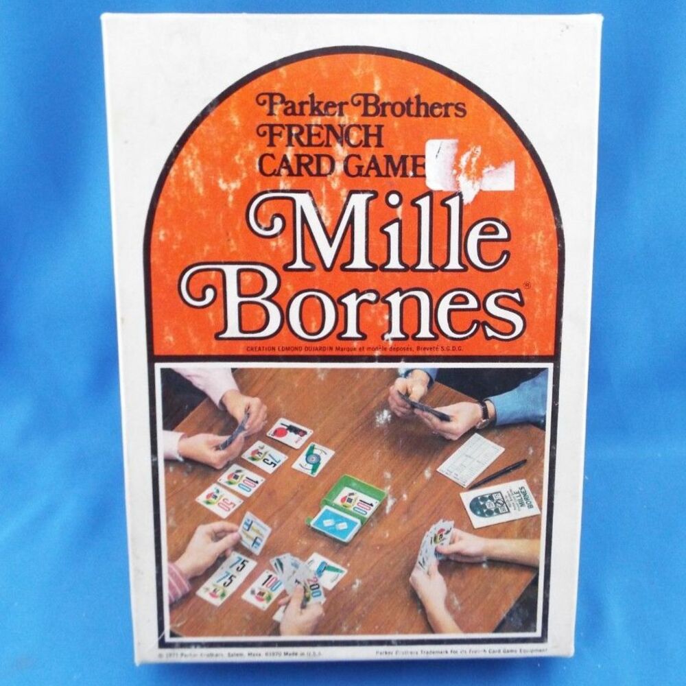 VINTAGE Mille Bornes Card Game 112 Cards, no card tray Parker Brothers 1971